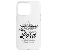 Sollevare i miei occhi alle montagne Bibbia Campo Avventura Salmo 121 Custodia per iPhone 15 Pro Max