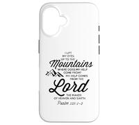 Sollevare i miei occhi alle montagne Bibbia Campo Avventura Salmo 121 Custodia per iPhone 16