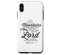 Sollevare i miei occhi alle montagne Bibbia Campo Avventura Salmo 121 Custodia per iPhone XS Max