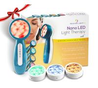 Sollevare la cura della pelle fusione calda e fredda doppio massaggiatore facciale vibrante Sonic Led Light Therapy Anti-Aging dispositivo (Fusion Skin)