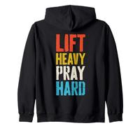 Sollevare Pesante Pregare Hard Religioso Palestra Allenamento Crist Felpa con Cappuccio