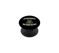 Sollevare pesi e amare il selvaggio Powerlifter Hiker PopSockets PopGrip Adesivo