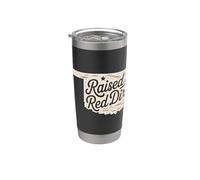 Sollevato su terra rossa, Oklahoma Red Dirt Country per uomini e donne Bicchiere termico in acciaio inox doppia parete