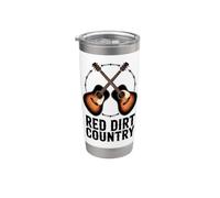 Sollevato su terra rossa, Oklahoma Red Dirt Country per uomini e donne Bicchiere termico in acciaio inox doppia parete