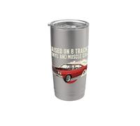 Sollevato su vinile e design V8s Classic 70 Road Runner Lover Bicchiere termico in acciaio inox doppia parete
