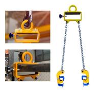 Sollevatore a catena per carrelli elevatori per carichi pesanti, morsetto a barilotto in acciaio, attrezzatura per la movimentazione del tamburo con 2/4 ganci a benna, capacità di carico 2205/1999,9