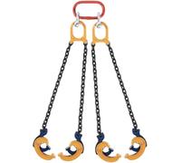 Sollevatore a catena per gru a carrello elevatore, capacità 1 tonnellata/2 tonnellate, imbracatura autobloccante con ganci ad alta resistenza per fusti in plastica/metallo con coperchio superiore