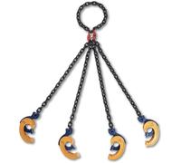 Sollevatore a catena per gru a carrello elevatore, capacità 1 tonnellata/2 tonnellate, imbracatura autobloccante con ganci ad alta resistenza per fusti in plastica/metallo con coperchio superiore