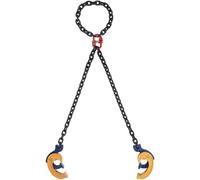 Sollevatore a catena resistente per carrelli elevatori, capacità 1 tonnellata/2 tonnellate, imbracatura autobloccante con gancio di presa resistente, per fusti in plastica/metallo con coperchio