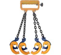 Sollevatore a catena resistente per carrelli elevatori, capacità 1 tonnellata/2 tonnellate, imbracatura autobloccante con gancio di presa resistente, per fusti in plastica/metallo con coperchio