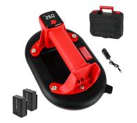 Sollevatore a ventosa a batteria, 260 kg, 24 cm, con 2 batterie da 3000 mAh, con display LCD, aspiratore in vetro per il sollevamento di piastrelle, granito e specchio sollevatore piastre (EU)
