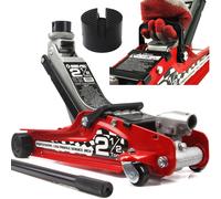 Sollevatore auto idraulico martinetto ribassato 2,5 T sollevamento 9-36 cm