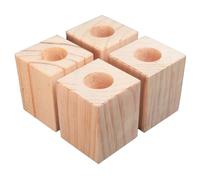 Sollevatore di mobili per letti in legno, Rialzi for mobili a cubo, 4 pezzi, rialzi for tavolo, rialzi for letto resistenti, supportano fino a 500 kg, gambe for mobili in legno, dispositivo aumentato(