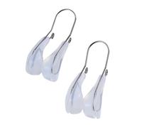 Sollevatore di Naso in Silicone, Clip Correttrice 2 Pezzi | Strumento per Sollevare la Punta, Modellare Ponte Nasale, Bianco, Uso Quotidiano, Accessorio Leggero