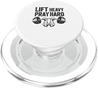 Sollevatore di pesi Christian Gym Lift Heavy Pray Hard Bilanciere PopSockets PopGrip per MagSafe