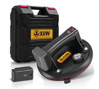 Sollevatore elettrico max. 300 kg | con 1 batteria LCD, manometro auto-aspirante alzacristalli da 8", ventosa forte per vetro pesante, piastrelle, piastra di ferro, ardesia, ventose per il trasporto