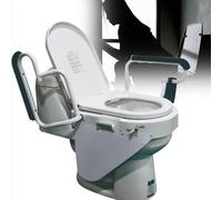 Sollevatore elettrico per sedile WC, sollevatore regolabile per sedile WC con maniglia, sollevatore inclinabile per sedile WC, funzione di asciugatura, capacità di 330 libbre, angolo di sollevamento