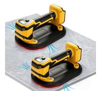 Sollevatore elettrico per sottovuoto, compatibile con batterie Dewalt da 18 | 2 sollevatori per piastrelle senza fili con 250 kg di forza di aspirazione per la posa di piastrelle, vetro