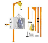Sollevatore elettrico robusto da 180 kg con verricello manuale, strumento essenziale per una facile installazione di condizionatori d'aria all'aperto, attrezzatura di sollevamento affidabile