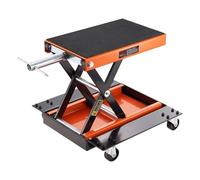 Sollevatore for moto, sollevatore for da 1100 libbre, a forbice for ATV con carrello e manovella, supporto a centrale ampio