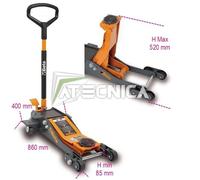 Sollevatore idraulico auto BETA TOOLS 3030/2T ribassato portata 2Ton con 6 ruote