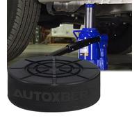 Sollevatore idraulico in gomma per bottiglie, cuscinetto in gomma per cric di manovra, base adattatore, per apertura da 25 mm nella parte inferiore da 3/4 tonnellate