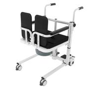 Sollevatore idraulico paziente 43 - 63 cm regolabile in altezza, leva del cambio per casa con capacità di carico di 150 kg, sedia multifunzione per doccia per pazienti anziani