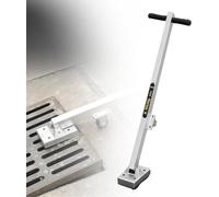 Sollevatore magnetico per tombini per impieghi gravosi, portata 595 libbre, estrattore per coperchi di fognature con maniglia retrattile e ruote, per strade comunali.