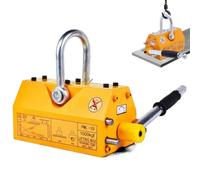 Sollevatore magnetico resistente per piatti d'acciaio, capacità 1000kg | Nucleo in neodimio con elevato fattore di sicurezza e design con scanalatura a U per piastre in acciaio e barre rotonde