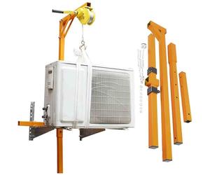 Sollevatore manuale da 300 kg con sistema a puleggia, set completo da 25 m per installazione sicura dell'unità CA, strumento di sollevamento di 150 kg, facile da usare, soluzione di movimentazione