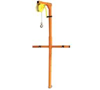 Sollevatore manuale portatile con staffa di montaggio per installazione condizionatore d'aria, capacità di carico 150 kg, altezza 10 m, set completo per unità esterne, ideale per professionisti HVAC e