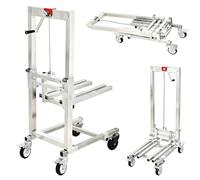 Sollevatore materiale resistente manuale del carrello elevatore, capacità di carico 60kg, altezza di sollevamento massima di 85cm, carrello industriale del camion di pallet per uso del magazzino