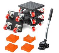Sollevatore Mobili Pesanti, 4 Pezzi Kit Sposta Mobili con Ruote, Rotelle per Mobili Pesanti con 360 Gradi Rotelle, Sposta Mobili Kit per Frigorifero, Divano, Tavoli, Carico Fino a 400KG