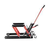 Sollevatore moto idraulico 1500lbs/680kg - Sollevamento moto con 3 chiusure di sicurezza, ruote e cuscinetti in gomma antiscivolo - per officina e garage