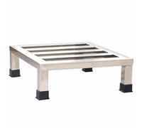 Sollevatore per elettrodomestici in acciaio inox resistente Supporto rettangolare per rondella frigorifero e mobiliSupporto rack per pallet a terra diviso