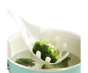 Sollevatore per pasta di alta qualità: struttura in metallo rinforzato, caratteristico manico culinario, sollevatore alimentare aerodinamico, guida liscia delle porzioni, maggiore sostegno alla