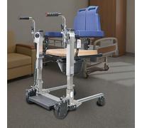 Sollevatore per pazienti a domicilio, Sedia di trasferimento per anziani e disabili, Paziente elettrico, Trasferimento dal letto alla doccia/WC/divano, Sollevatore da comodino con tavolo da onecolor