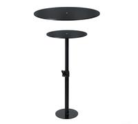 Sollevatore per piante resistente con tre opzioni di altezza per contenitori a forma di cono, realizzato in robusto acrilico e metallo con finitura nera per patio (sollevamento piante lungo)