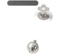 Sollevatore per sedile WC in acciaio inox con manico decorativo a forma di fiore per uso in bagno, forte per un'installazione affidabile (una coppia)