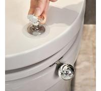 Sollevatore per sedile WC in acciaio inox, design floreale, maniglia per bagno igienico per uso igienico multiuso gancio per armadio frigorifero (coppia)