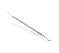 Sollevatore per unghie, a doppio strumento, in acciaio inossidabile, 17 cm, per manicure/pedicure, con estremità curve