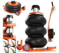 Sollevatore Pneumatico da 3,5T | Soffietto a Tre Livelli | Sollevamento 13,5-41 cm | con Accessorio per Estensione da 10 cm | Lunghezza Maniglia 71 cm | con Valvola di Sicurezza