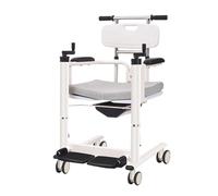 Sollevatore Portatile per Pazienti,Sedie A Rotelle da Bagno,Sollevatore Multifunzionale Manuale per Trasferimento Paziente A Corpo Intero per Disabili con Sedile Imbottito con Padella Rimovibile