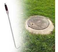 Sollevatore resistente con manico in legno, strumento in metallo da 58,4 cm per aprire facilmente i coperchi e spostare le griglie di scarico delle tempeste, soluzione di sollevamento durevole per