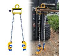 Sollevatore resistente del tamburo del carrello elevatore con l'imbracatura della catena e il morsetto del barilotto, pinze industriali per i tamburi d'acciaio e della plastica