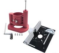 Sollevatore router, base router, sollevamento per lavorazione del legno, base router a regolazione rapida per taglio dei bordi, kit di recinzione in alluminio ABS per motori da 63,8-65,5 mm (C)