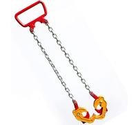 Sollevatore verticale for fusti a catena con pinze di sollevamento for catene in acciaio al manganese G80, imbracature a doppia catena da 2200/4400 libbre, for fusti in metallo/plastica (Size : J)