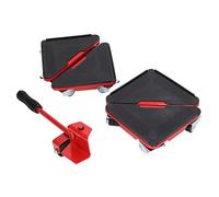 Sollevatori for mobili da 300 kg con cuscinetto, 5 pezzi, sollevatori for mobili, ruote universali, traslocatori for mobili con ruote for traslochi(Red)