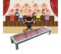 Sollevatori per coro portatili per cantare, supporto per palcoscenico per palcoscenico, panca con scaletta regolabile per foto di gruppo, 200 x 30 x 20 cm (78,7 x 11,8 x 7,9 pollici)