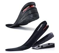 Sollevatori per scarpe per uomini e donne, inserti rialzati e imbottiti per il tallone e solette di supporto per arco plantare, sollevate, comfort di supporto e traspiranti, nero, 2.75" Height